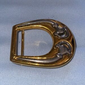 GUCCI Old Gucci Horsebit Belt Buckle Gold Made in Italy Authentic